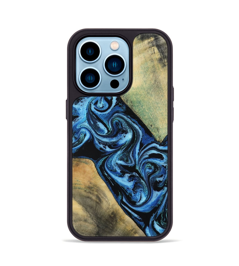 iPhone 14 Pro Wood Phone Case - Marni (Blue, 803831)