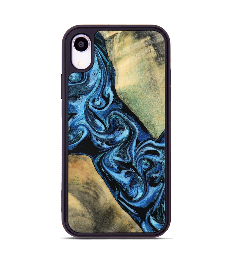 iPhone Xr Wood Phone Case - Marni (Blue, 803831)