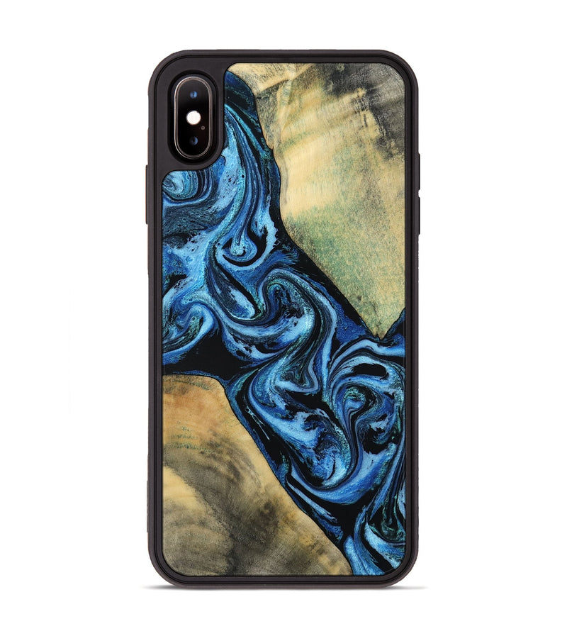 iPhone Xs Max Wood Phone Case - Marni (Blue, 803831)