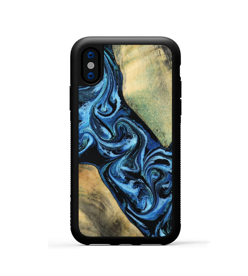 iPhone Xs Wood Phone Case - Marni (Blue, 803831)
