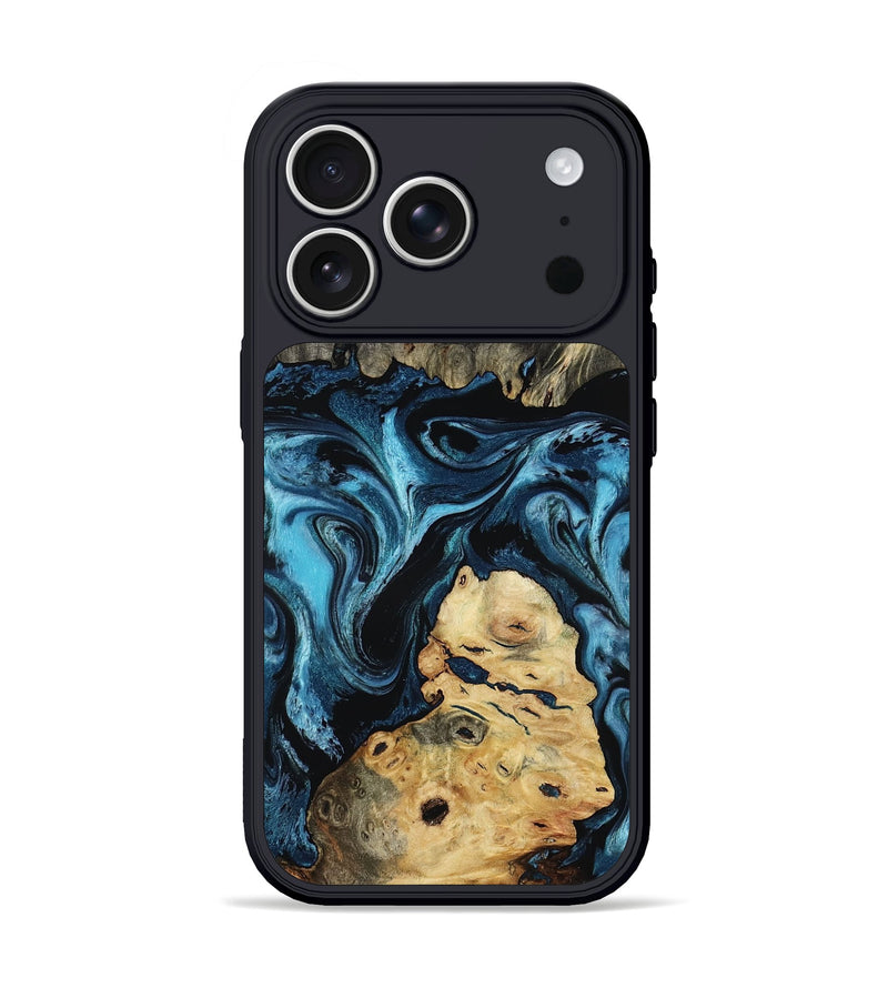 iPhone 17 Pro Wood Phone Case - Iker (Blue, 803832)
