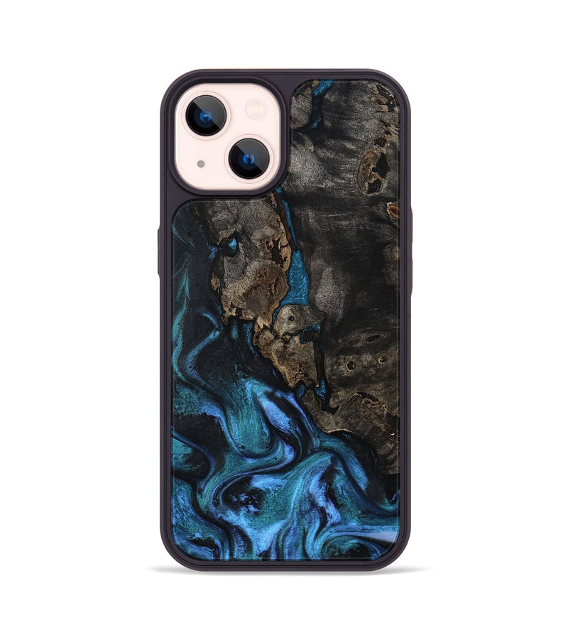 iPhone 14 Wood Phone Case - Aylin (Blue, 803835)
