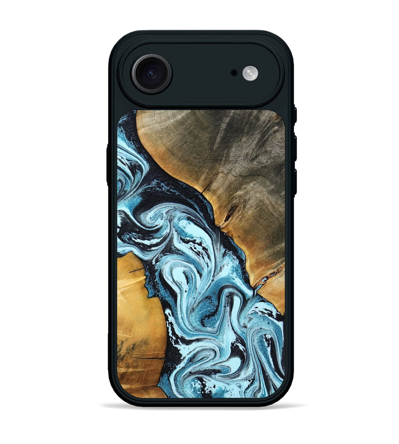 iPhone 17 Air Wood Phone Case - Phyllis (Blue, 803838)