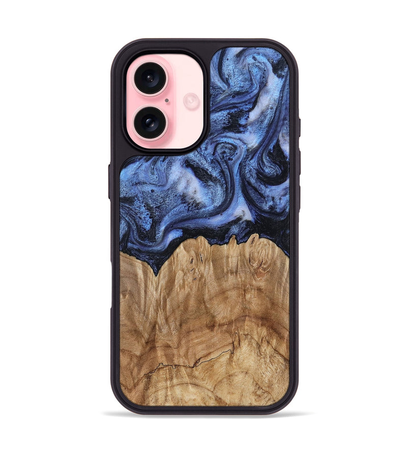 iPhone 16 Wood Phone Case - Alexa (Blue, 803842)