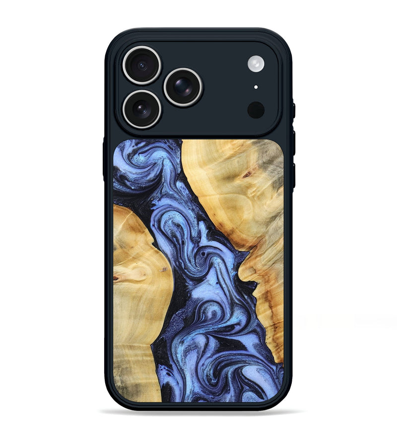 iPhone 17 Pro Max Wood Phone Case - Jayce (Blue, 803843)