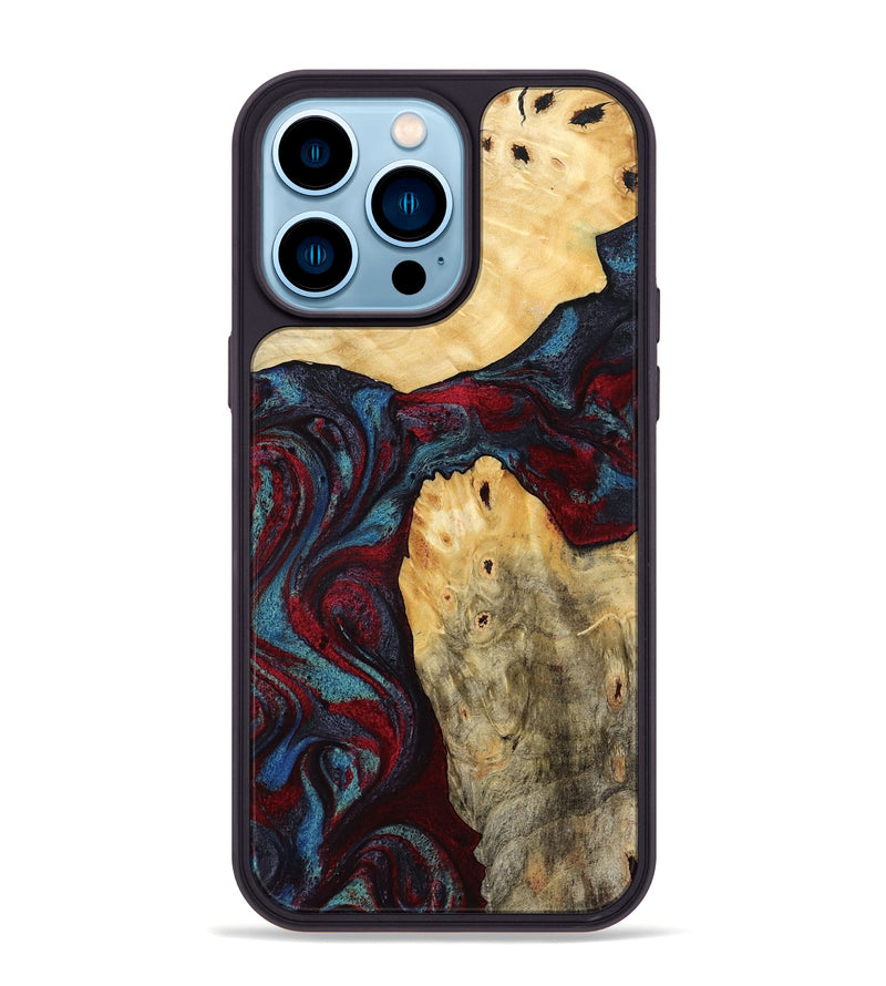iPhone 14 Pro Max Wood Phone Case - Novalee (Red, 803852)