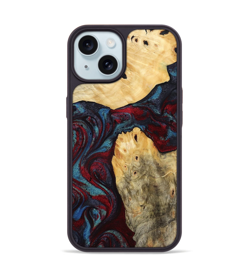 iPhone 15 Wood Phone Case - Novalee (Red, 803852)