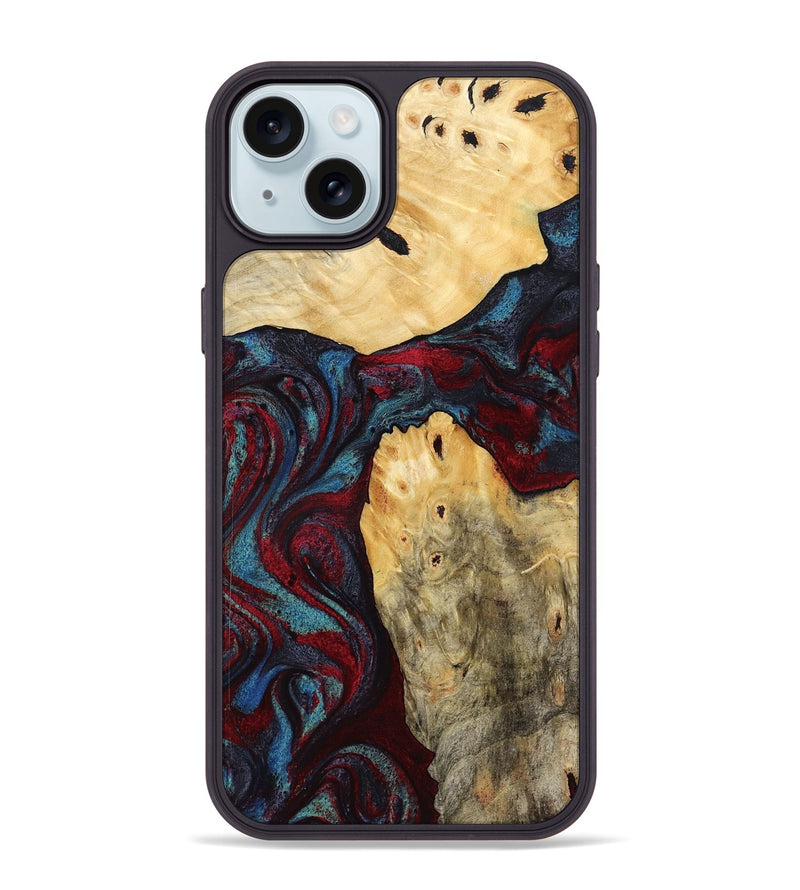 iPhone 15 Plus Wood Phone Case - Novalee (Red, 803852)