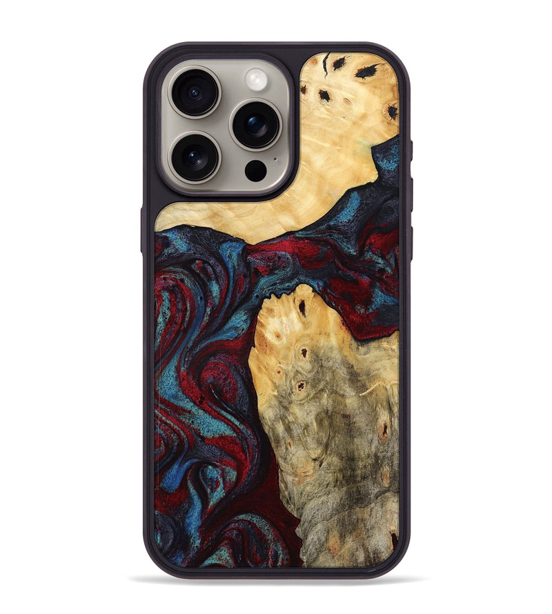 iPhone 15 Pro Max Wood Phone Case - Novalee (Red, 803852)
