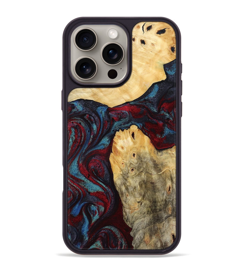 iPhone 16 Pro Max Wood Phone Case - Novalee (Red, 803852)