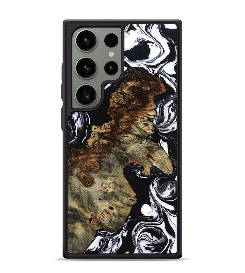 Galaxy S24 Ultra Wood Phone Case - Wrenley (Black & White, 803864)