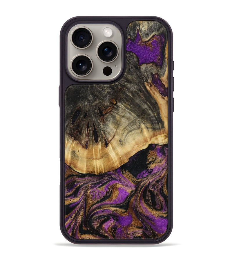 iPhone 16 Pro Max Wood Phone Case - Ronaldo (Purple, 803968)