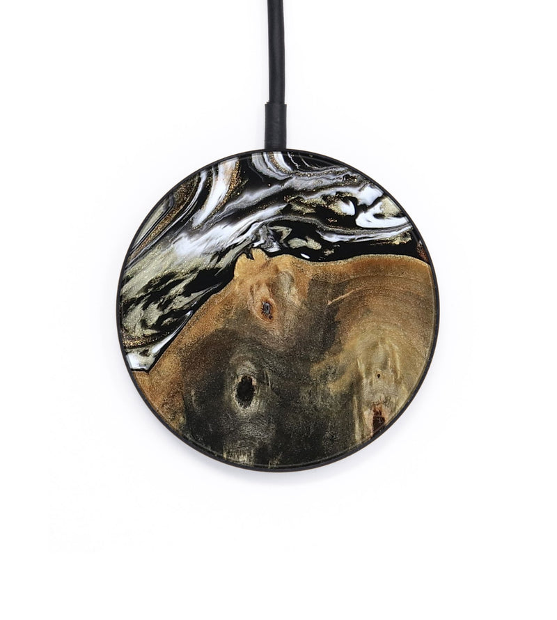 Circle Wood Wireless Charger - Sarahi (Black & White, 803973)