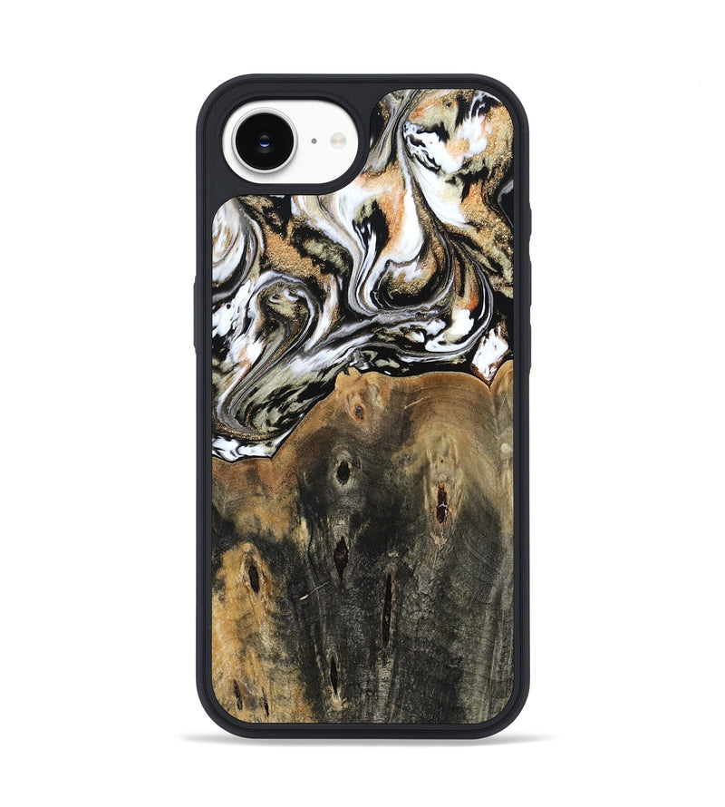 iPhone 16e Wood Phone Case - Sarahi (Black & White, 803973)