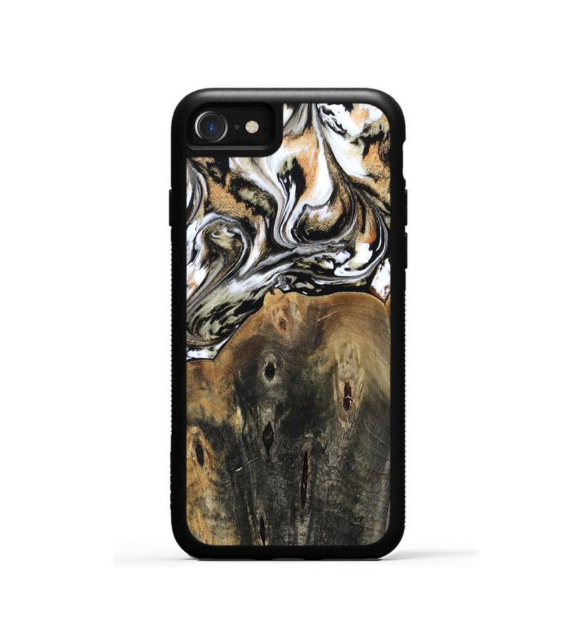 iPhone SE Wood Phone Case - Sarahi (Black & White, 803973)