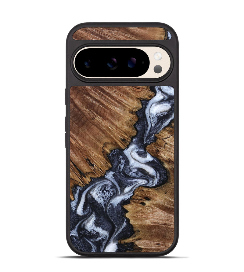 Pixel 10 Pro Wood Phone Case - Dash (Black & White, 803974)