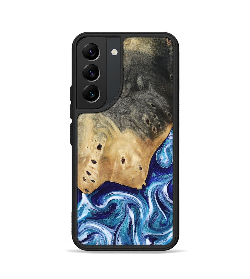 Galaxy S22 Wood Phone Case - Dayana (Blue, 804005)