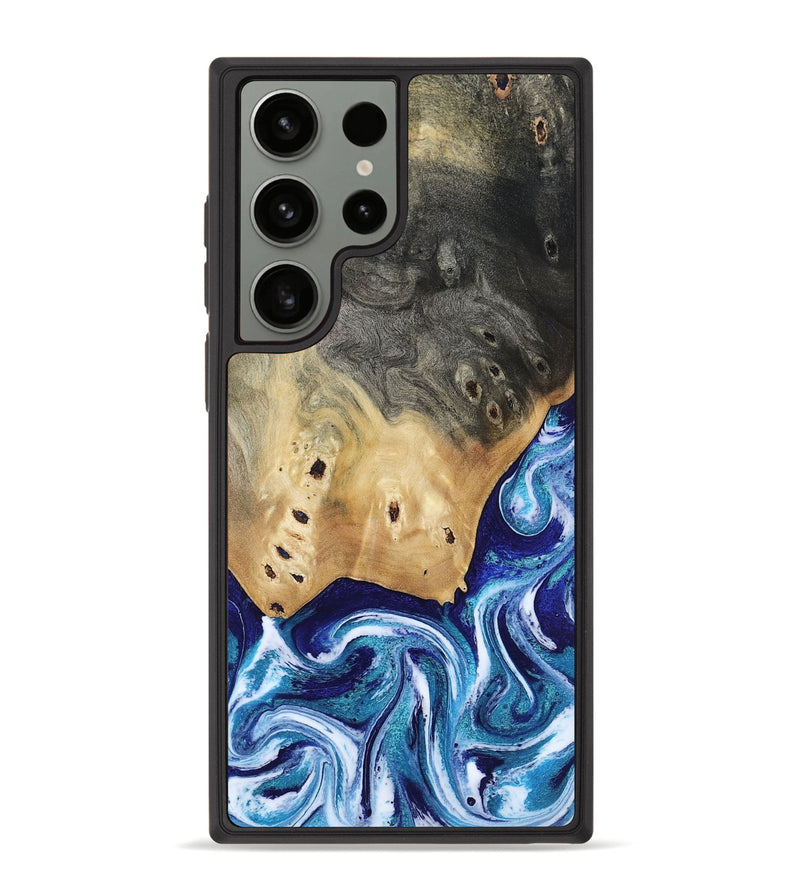 Galaxy S23 Ultra Wood Phone Case - Dayana (Blue, 804005)