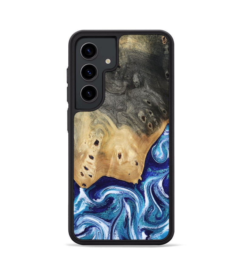 Galaxy S24 Wood Phone Case - Dayana (Blue, 804005)