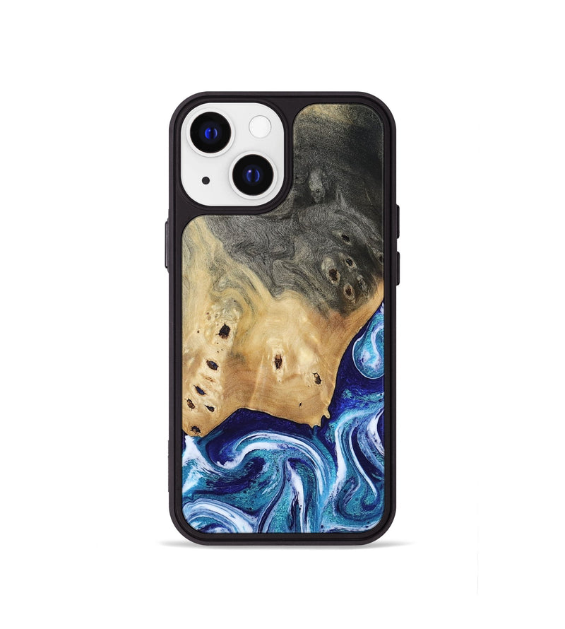 iPhone 13 mini Wood Phone Case - Dayana (Blue, 804005)