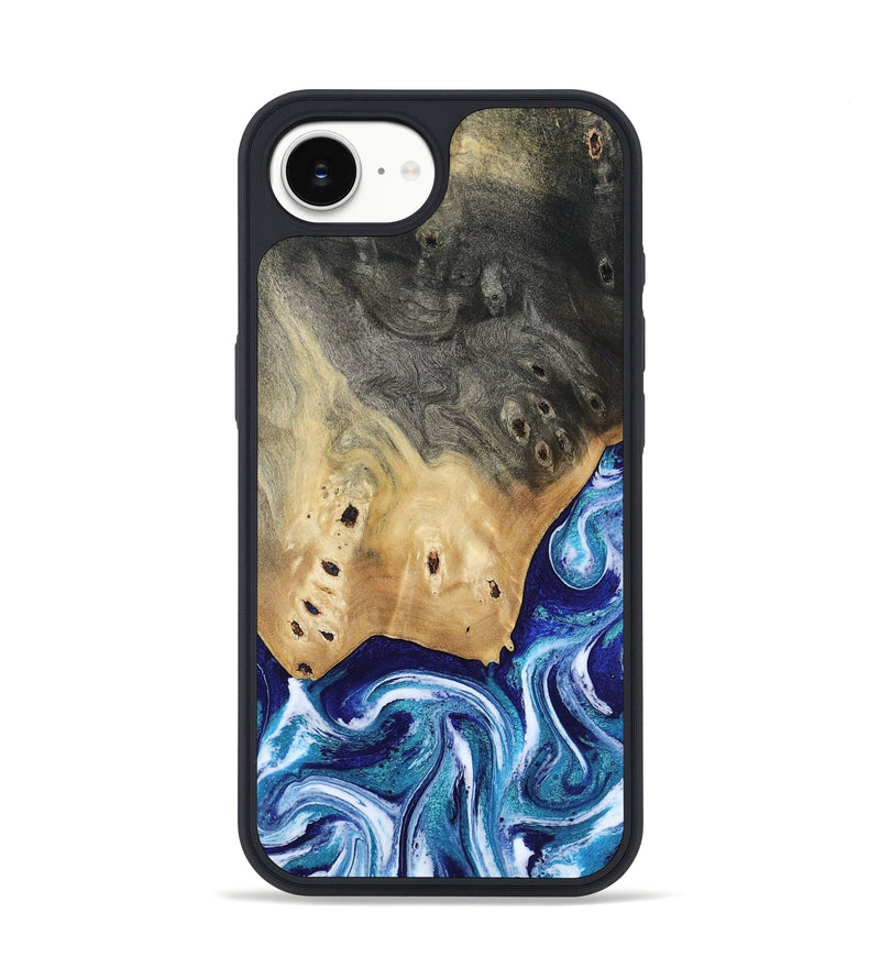 iPhone 16e Wood Phone Case - Dayana (Blue, 804005)