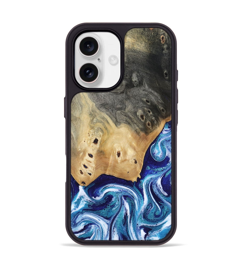 iPhone 17 Wood Phone Case - Dayana (Blue, 804005)