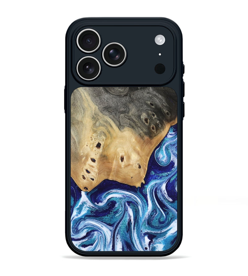 iPhone 17 Pro Max Wood Phone Case - Dayana (Blue, 804005)