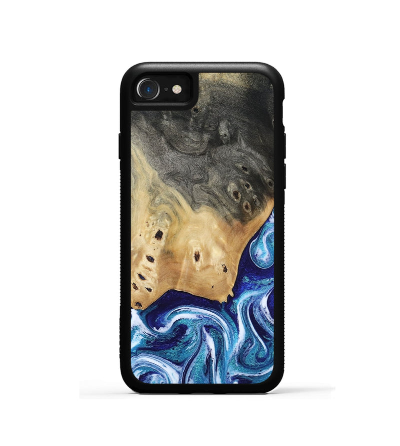 iPhone SE Wood Phone Case - Dayana (Blue, 804005)
