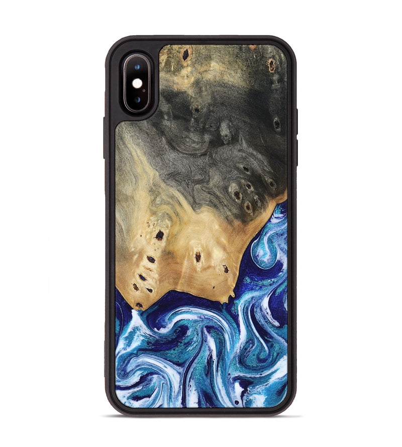 iPhone Xs Max Wood Phone Case - Dayana (Blue, 804005)