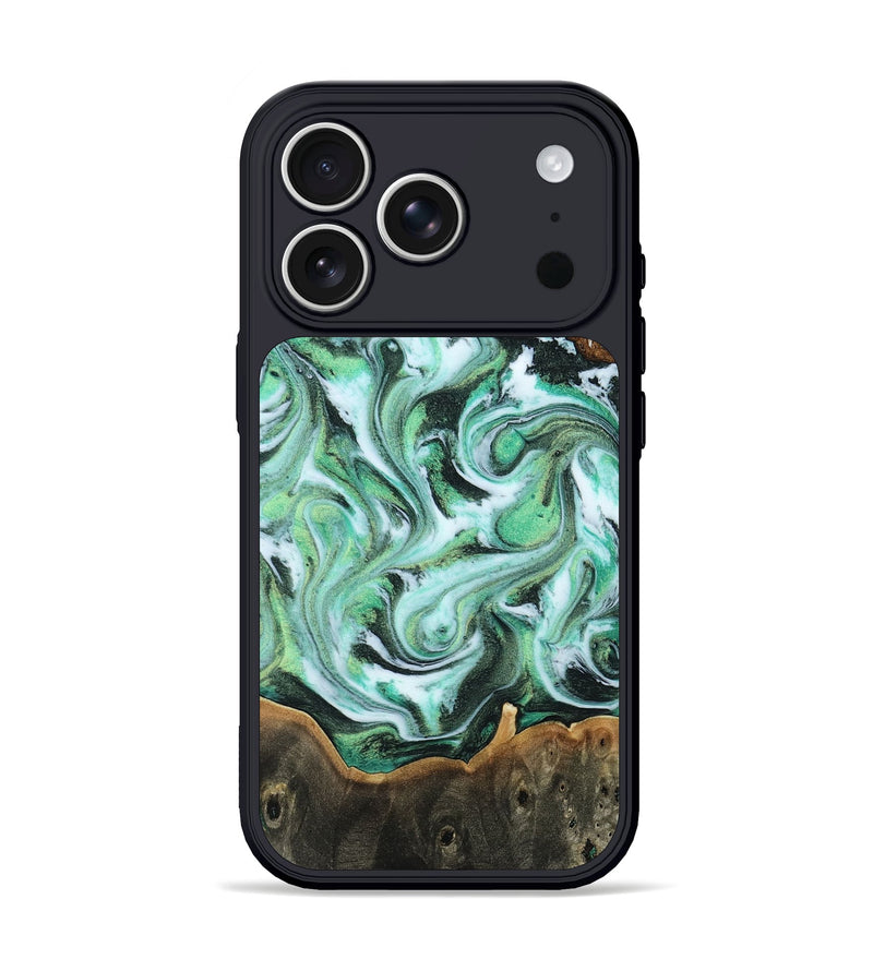 iPhone 17 Pro Wood Phone Case - Maryam (Green, 804012)