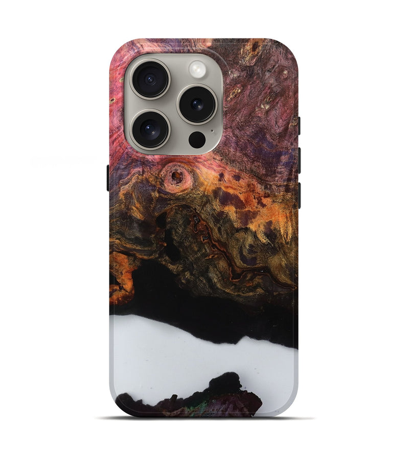 iPhone 16 Pro Wood Live Edge Phone Case - Mose (Clear, 804022)