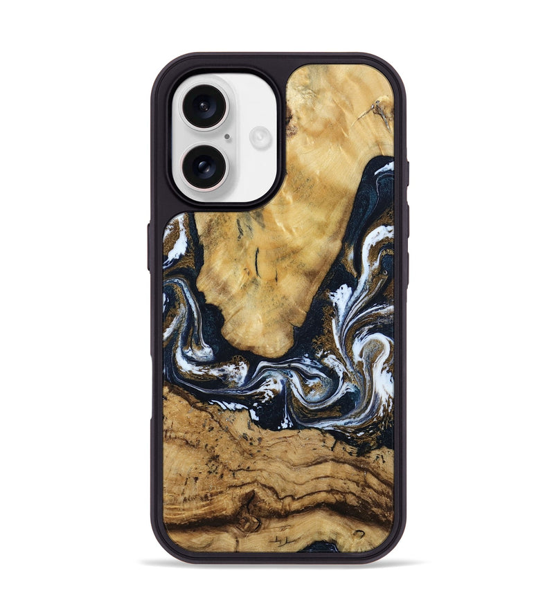 iPhone 17 Wood Phone Case - Dorotha (Black & White, 804038)