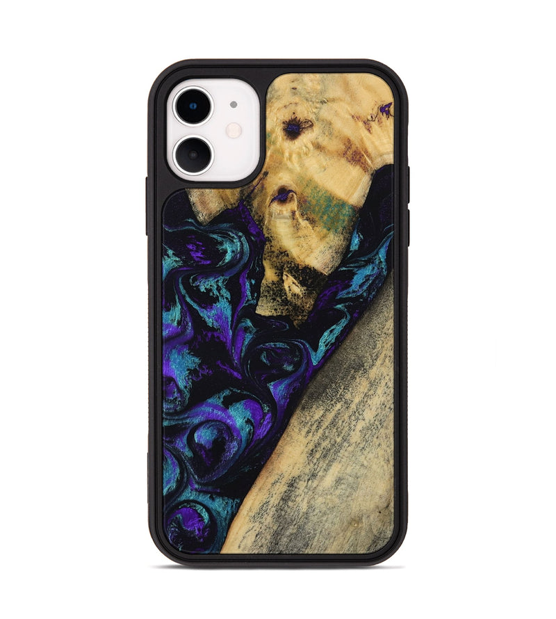 iPhone 11 Wood Phone Case - Herman (Purple, 804040)