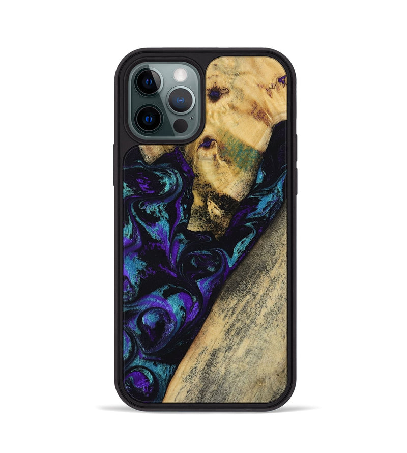 iPhone 12 Pro Wood Phone Case - Herman (Purple, 804040)