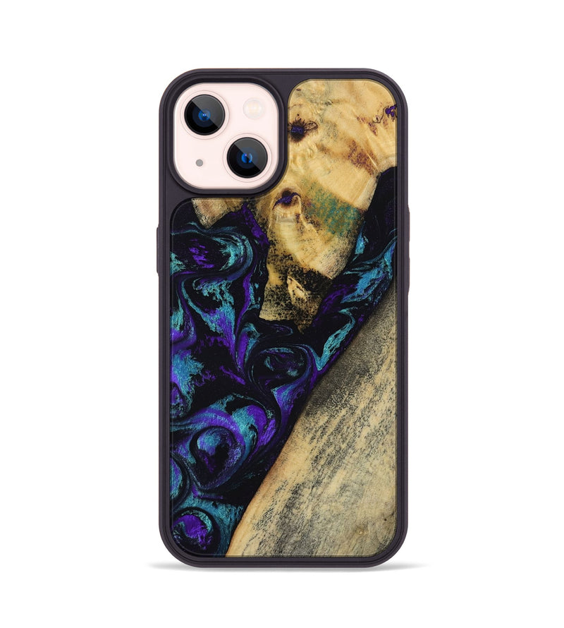 iPhone 14 Wood Phone Case - Herman (Purple, 804040)