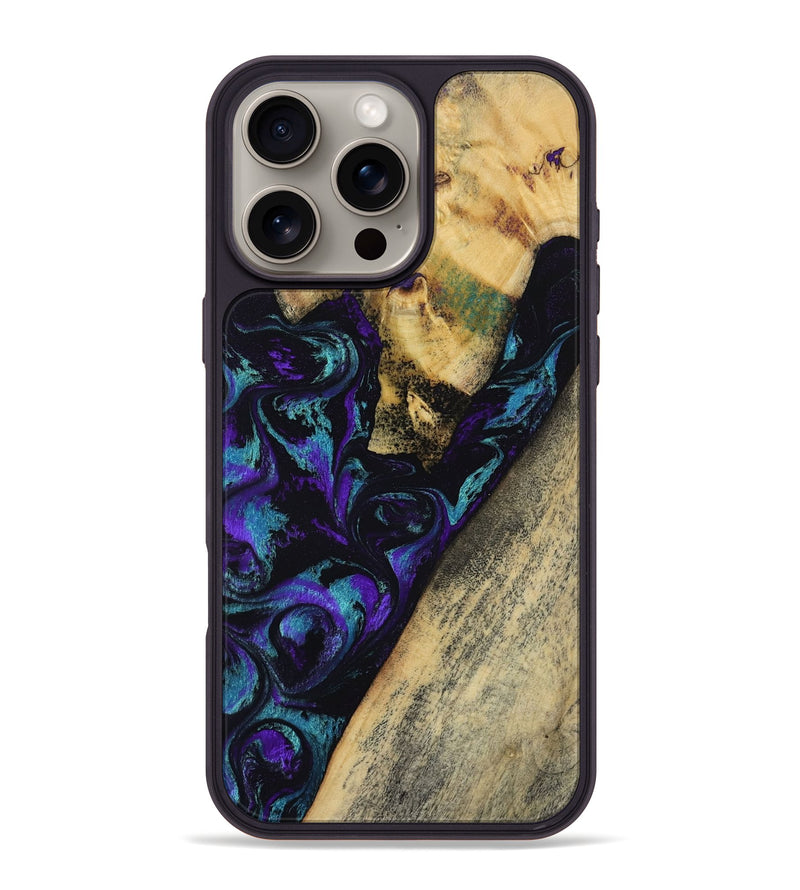 iPhone 16 Pro Max Wood Phone Case - Herman (Purple, 804040)