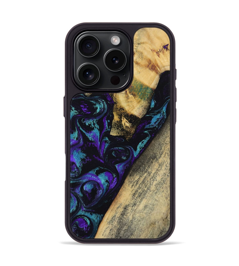 iPhone 16 Pro Wood Phone Case - Herman (Purple, 804040)