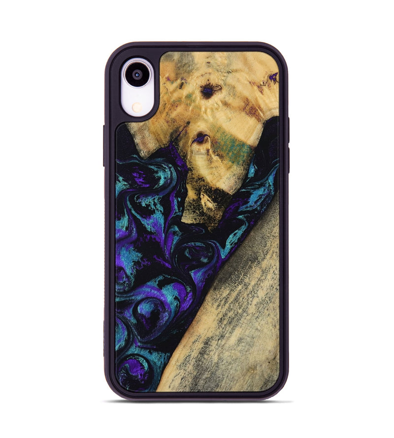 iPhone Xr Wood Phone Case - Herman (Purple, 804040)