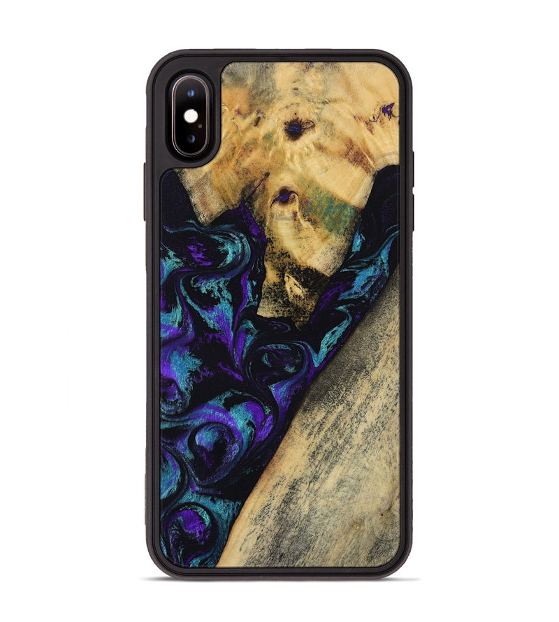 iPhone Xs Max Wood Phone Case - Herman (Purple, 804040)