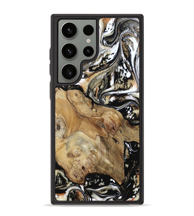 Galaxy S23 Ultra Wood Phone Case - Victor (Black & White, 804046)