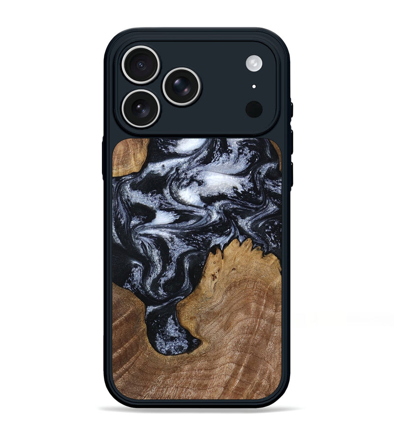 iPhone 17 Pro Max Wood Phone Case - Lula (Black & White, 804047)