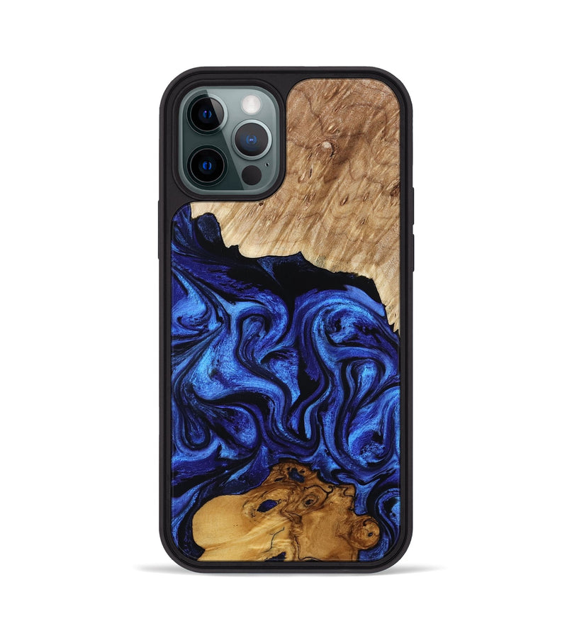 iPhone 12 Pro Wood Phone Case - Archie (Blue, 804051)