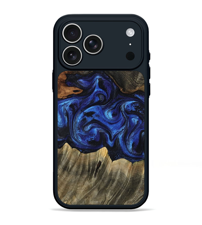 iPhone 17 Pro Max Wood Phone Case - Rene (Blue, 804058)