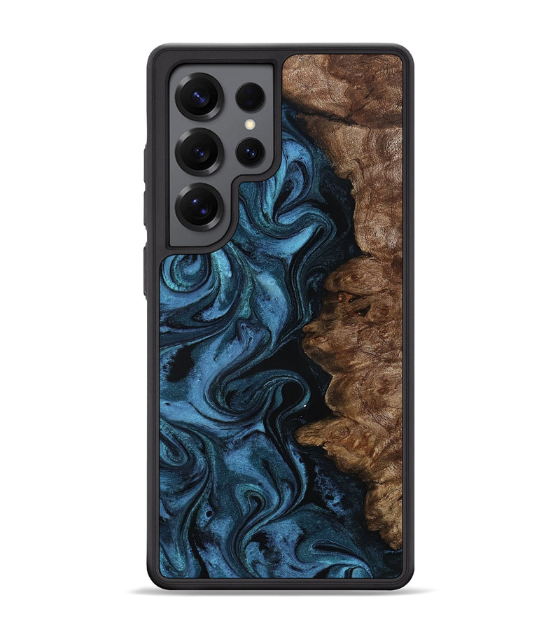 Galaxy S25 Ultra Wood Phone Case - Nedra (Blue, 804059)