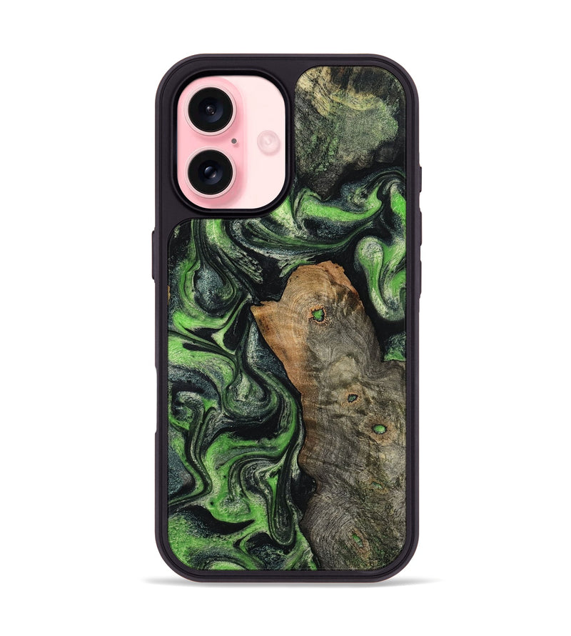 iPhone 16 Wood Phone Case - Zula (Green, 804060)