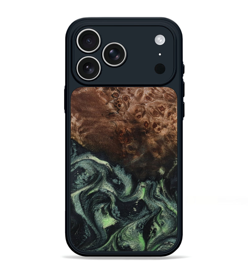 iPhone 17 Pro Max Wood Phone Case - Nina (Green, 804061)