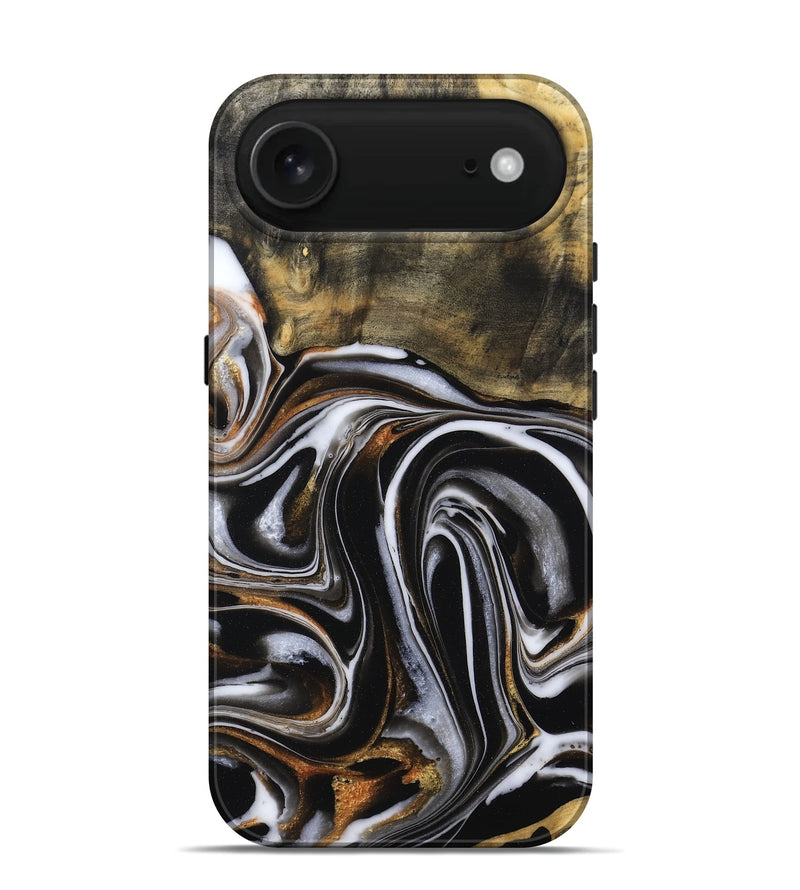 iPhone 17 Air Wood Live Edge Phone Case - Eduardo (Black & White, 804112)
