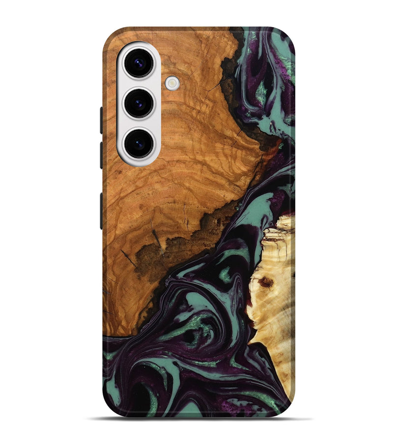 Galaxy S25 Plus Wood Live Edge Phone Case - Royalty (Green, 804115)