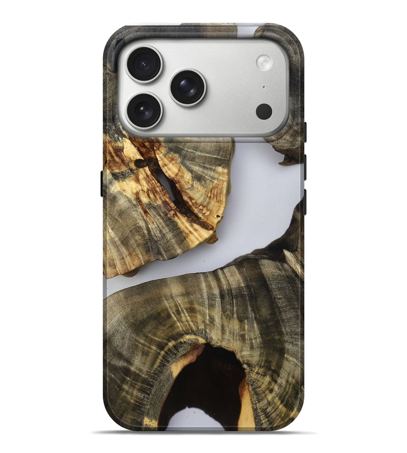 iPhone 17 Pro Max Wood Live Edge Phone Case - Manuela (Clear, 804127)