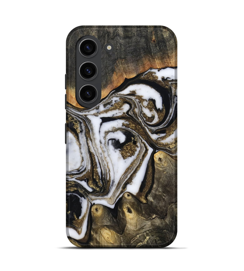Galaxy S23 Wood Live Edge Phone Case - Son (Black & White, 804170)
